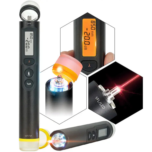 Comprobador de fibra óptica tres en uno TFN V30T con luz LED OPM VFL